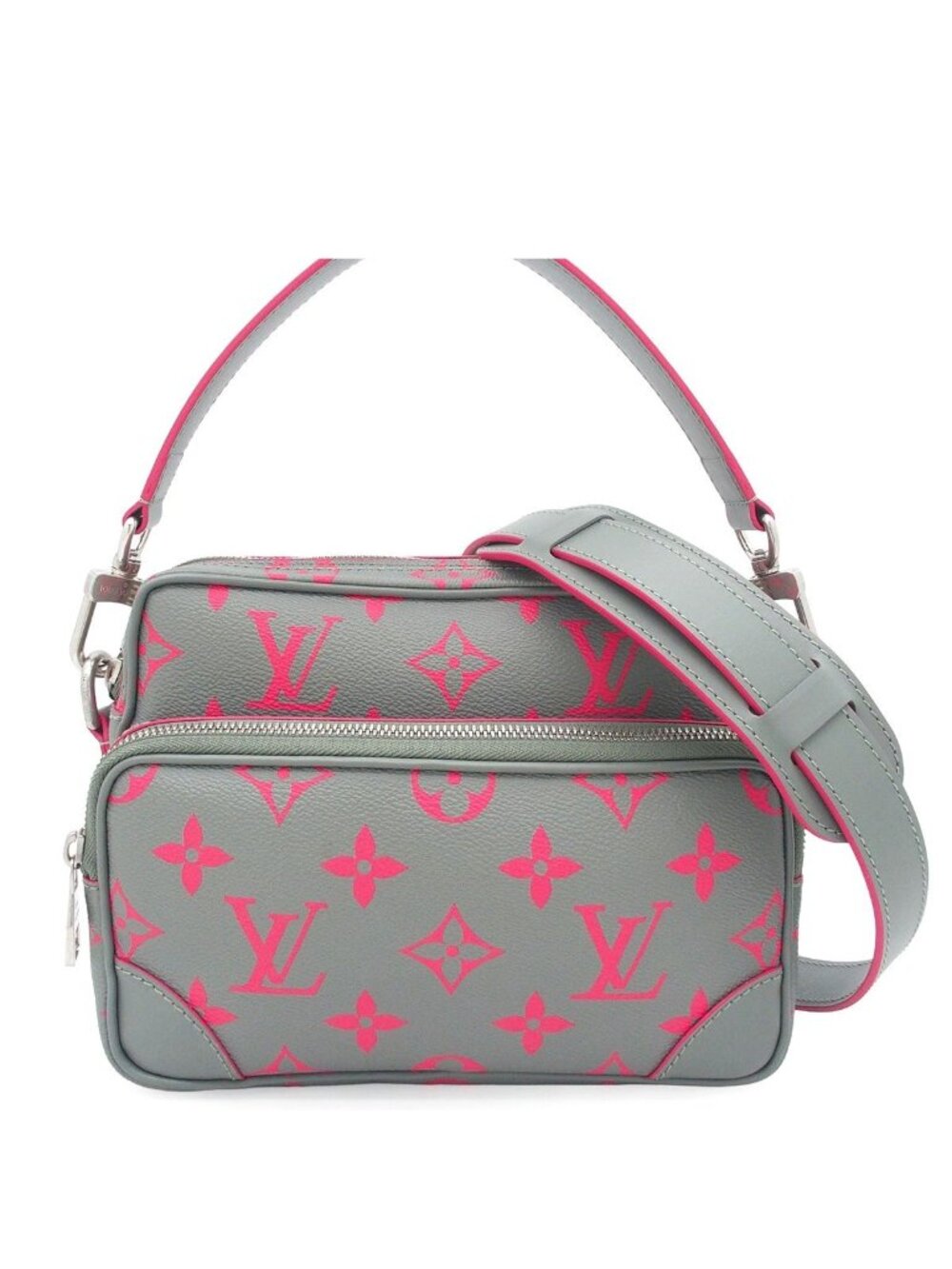 Louis Vuitton Nile Gray Pink Monogram Glow 2-Way Shoulder Bag
